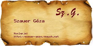 Szauer Géza névjegykártya