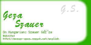 geza szauer business card